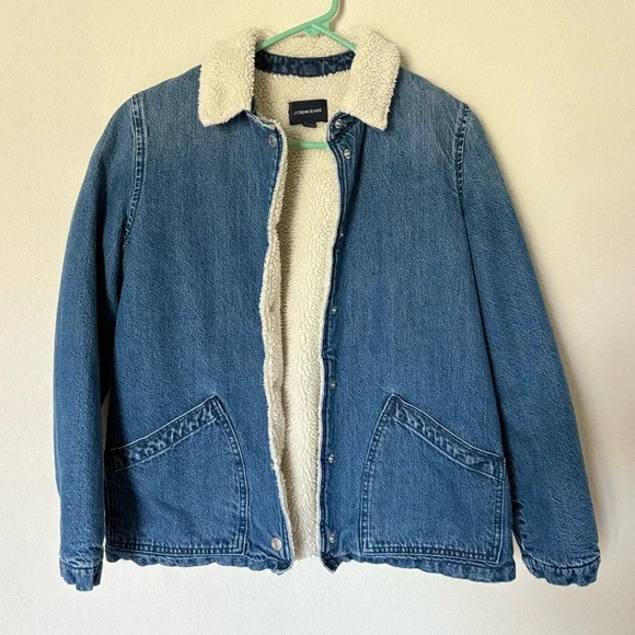 J Crew Denim Sherpa Swing Jacket XS - Picture 2 of 9